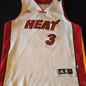 Adidas White and Red Heat Jersey
